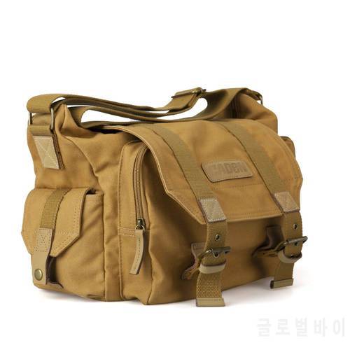 DSLR Camera Shoulder Bag Canvas Camera Backpack Outdoor Photo Video Travel Camera Protective Case for Nikon Sony Pentax