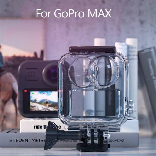 Waterproof Housing Case ForGopro Max Action Camera Underwater Diving Protective Shell 20M With Bracket Ca,era Accessories