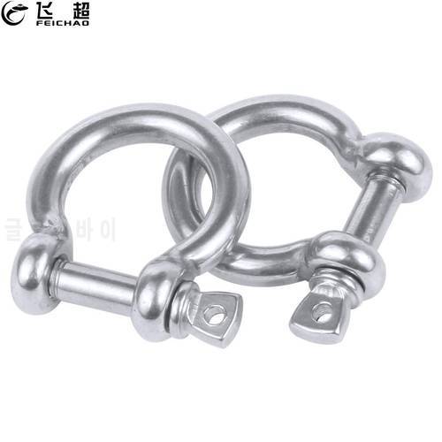 FEICHAO Stainless Steel U-Shaped Shackle Buckle Screw Joint Connector D-ring Buckle for Action Camera Bracket Diving Accessories