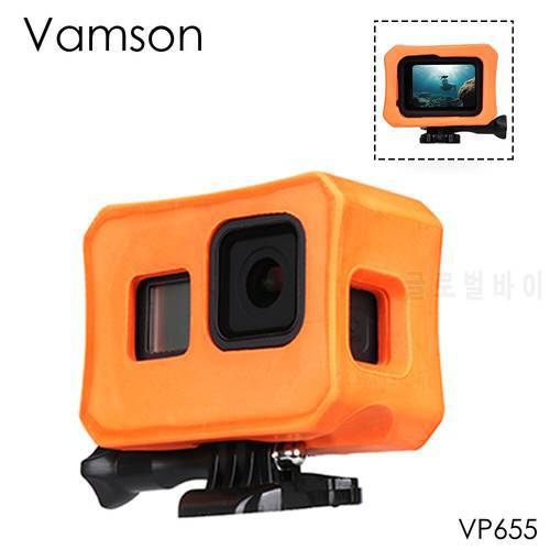 Vamson Protective Sleeve Case Protective for Gopro Hero 8 Accessories Float Anti-sinking Protective Buoyancy Orange Shell VP655