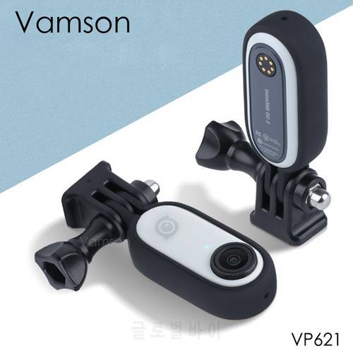 Vamson for Insta 360 Go 2 Accessories 1/4 Thread Stabilizer Adapter Black Protective Cover Frame Case for Insta360 Go 2 VP621