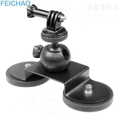 Car Magnetic Mount Low Angle Suction Cup Tripod Adapter 360 Ball Head Sucker Phone Holder for GoPro 11 10 Insta360 Action Camera