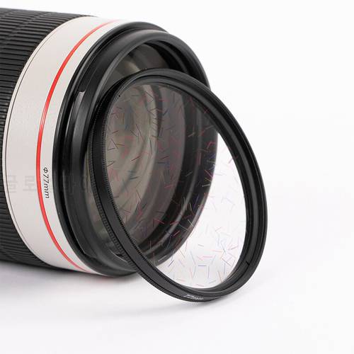 77mm Colorful star Filter Drawing Mirror Star Ray Mirror Widescreen Film Special Effects Filter Micro SLR Camera Accessories
