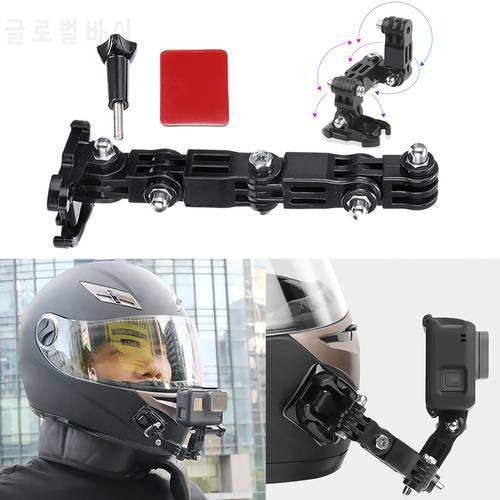 Motorcycle Helmet Front Chin Mount Strap Foldable Stand Holder For GoPro Hero 6 5 4 3 Action Camera Adhesive Front Chin Holder