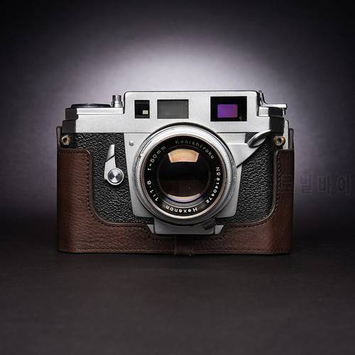 Design for KONICA III IIIA(3A) IIIM(3M) Handmade Genuine Leather Camera Half Case Cover Bag