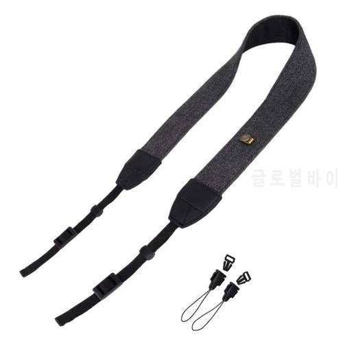Universal Camera Shoulder Neck Strap Belt Made For Cotton Fabric And Leather Material For Canon For Sony Retro Camera Strap