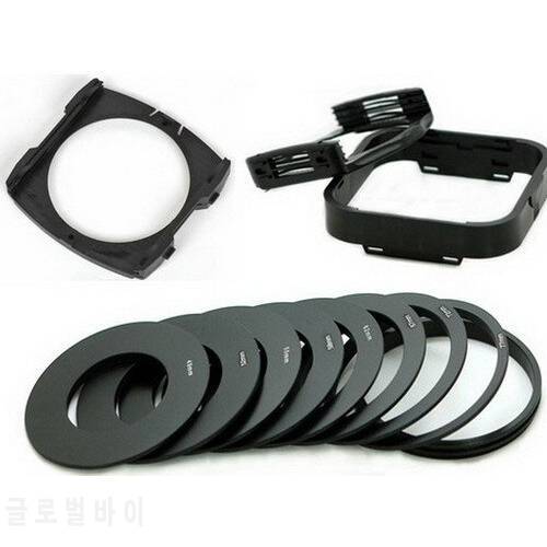 9 Size 49mm to 82mm Ring Adaper +wide angle 2 holder +lens hood set for Cokin P