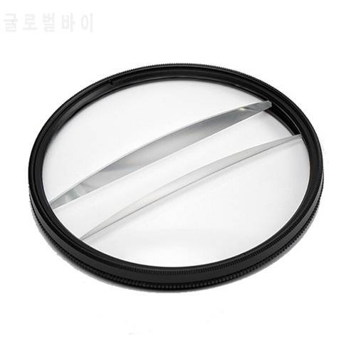 77mm Blur Effects Camera Lens Filter Photography Foreground Special Effects Filter Double Half Moon Variable Prism Lens for LX0B
