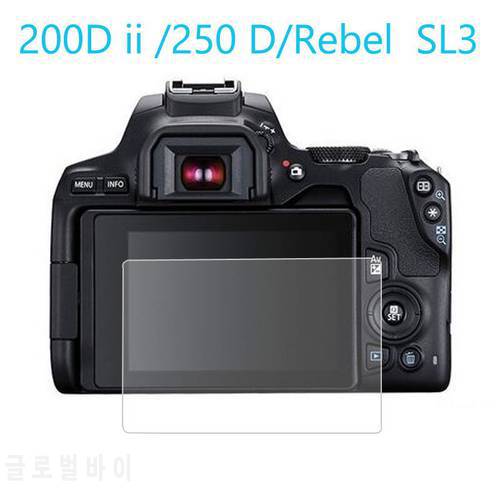 Tempered Glass Screen Protector for Canon EOS 200D Mark ii MK2/ 250D/Rebel SL3/ Kiss X10 Camera Cover Protective Film Protection