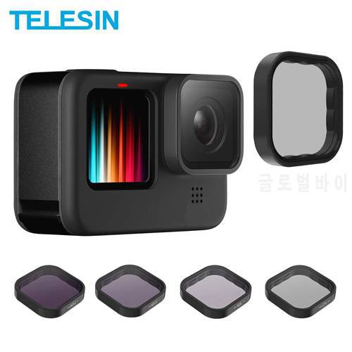 TELESIN ND8 ND16 ND32 CPL Lens Filter Set Aluminium Alloy Frame for GoPro Hero 9 Action Camera ND CPL Lens Accessoreis