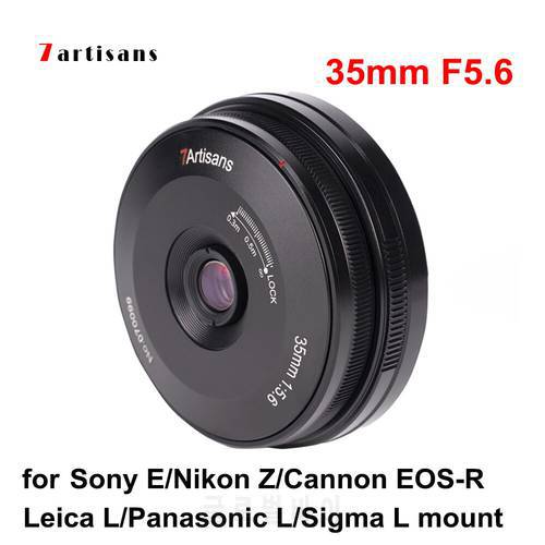 7Artisans 7 Artisans 35mm F5.6 Prime Lens Full Frame for Sony E Nikon Z Canon Eos-R Leica Panasonic Sigma L mount Camera