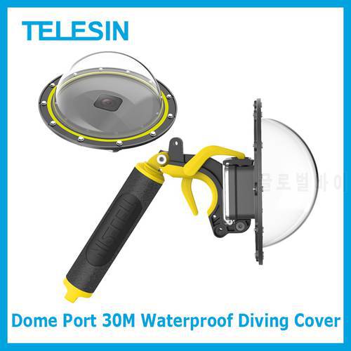 TELESIN 6&39&39 Dome Port 30M Waterproof Case Housing for GoPro Hero 10 Black 6 7 Black Hero 8 9 Trigger Dome Cover Lens Accessories