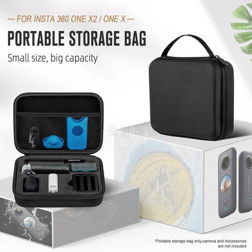 For Insta360 One X2 / ONE X Portable Storage Bag EVA Waterproof Carrying Case Video Camera Accessories Box Handbag STARTRC