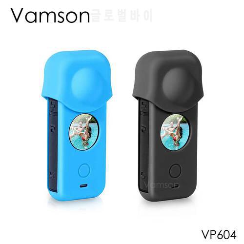 Vamson for Insta 360 Onex2 Accessories Silicone Case Protective Cover Shell Dustproof Lens Sleeve for Insta360 One X2 VP604