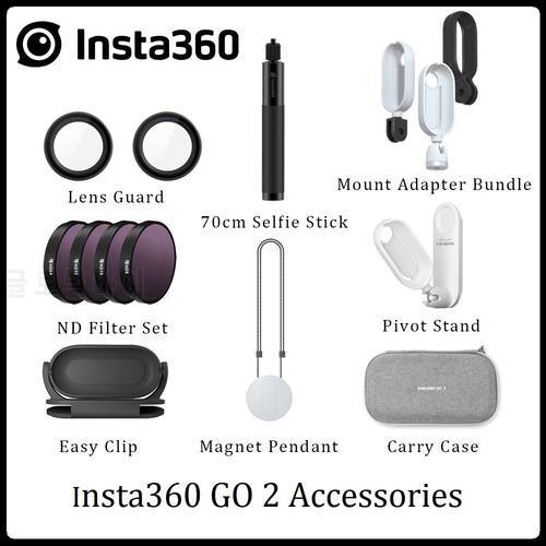 Insta360 GO 2 Original Accessories Pivot Stand/Mount Adapter Bundle/Easy Clip/ ND Filter Set/Case/Lens Guard For Insta 360 GO 2