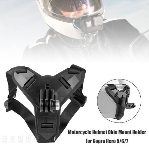 Full Face Motorcycle Helmet Chin Mount Shockproof Holder Support for GoPro Hero 9 8 7 5 OSMO Action Xiaomi Yi Action Camera