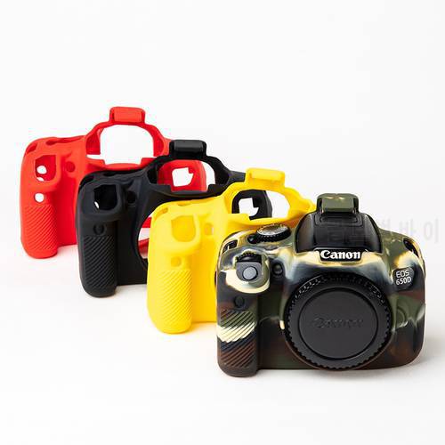 Rubber Silicone Armor Skin DSLR Case Camera Bag Body Cover Protector Soft Frame Case for Canon EOS 650D 700D