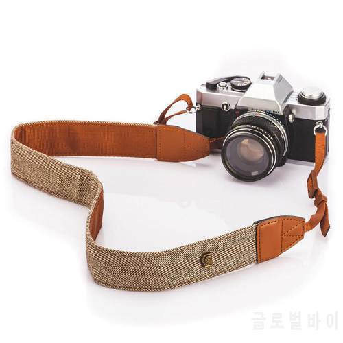 2021 Camera Shoulder Sling Belt Neck Strap Adjustable Cotton Leather DSLR Cameras Strap For Sony Nikon Camera Accessories Part