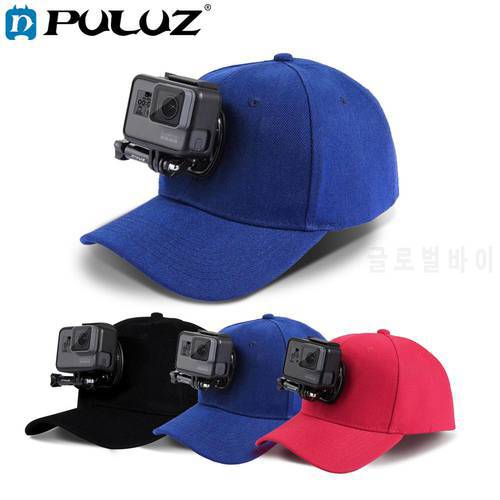 PULUZ Baseball Hat Sun Hat with Quick Release Buckle Mount For GoPro Hero 9 Black,/5 Session/5/4 /Xiaoyi/DJI OSMO Action Camera