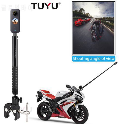 Motorcycle 3rd Person View Invisible Selfie Stick for GoPro Hero 10 9 Max Insta360 One X2 R Osmo Action Camera Mount Accessories