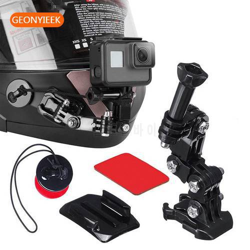 Helmet Strap Mount For Gopro Hero 9 8 7 6 5 4 3 Motorcycle Yi osmo Action Sports Camera Mount Full Face Holder Accessories