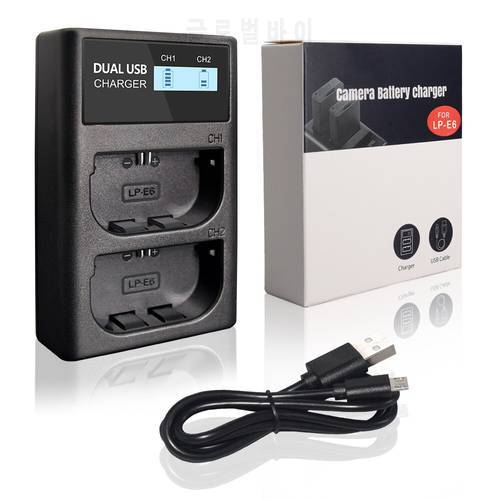 PALO LP-E6 LP-E10 LP-E17 LP E6 LP E10 LP E17 Camera battery charger USB dual smart charger for Canon battery batteries chargers