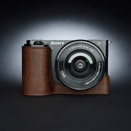 Cowhide ZV-E10 Camera Case Genuine Leather Camera Bag Body BOX Case For SONY ZVE10 ZV-E10 body
