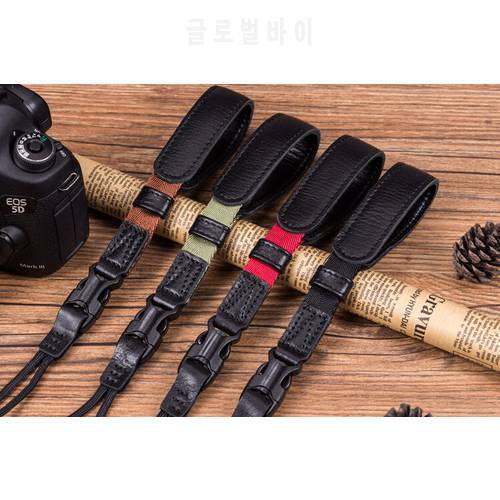 Quick Release Genuine Leather Camera Wrist Strap Belt for Canon/Nikon/Sony/Leica