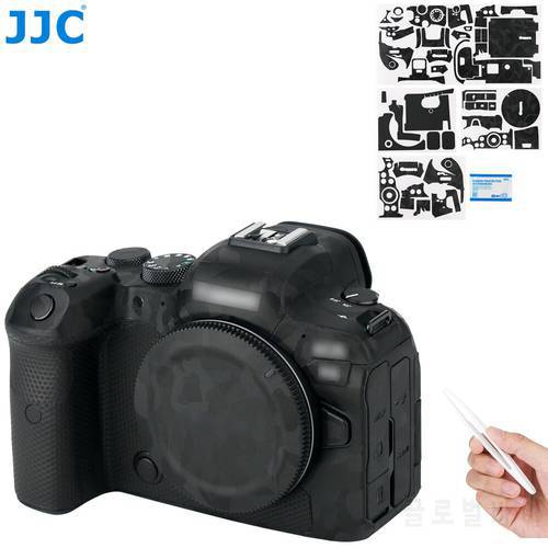 JJC Anti-Scratch EOS R6 Camera Body Sticker Protection Skin Film Kit for Canon EOS R6 Camera Skin Accessories Shadow Black