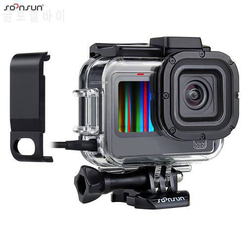 SOONSUN Battery Side Door with Opening Case for GoPro Hero 9 10 11 Black Protective Housing Side Cover for Go Pro 11 Accessories