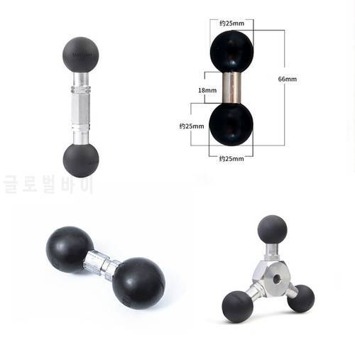 25mm / 1 inch to 25mm / 1 inch Composite Extension Ball Adapter for Industry Standard Dual Ball Socket mounting arms for RAM