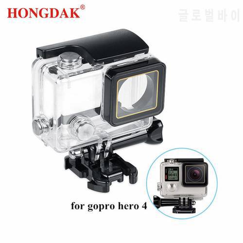 New Underwater Waterproof Case Cover Housing For GoPro Hero 3+/4 Camera Protective Cover Housing Mount For Go Action Pro Camera