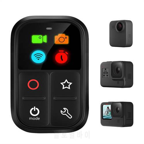 TELESIN 80M Bluetooth Remote Control For GoPro Hero 11 10 9 8 Max With Wrist Strap For Smart Phone Action Camera Accessories