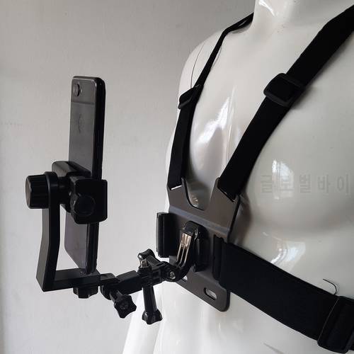 Universal Phone Strap Holder Chest Mount Harness/ Headband Belt/ Backpack Clip Clamp angle adjustable for iPhone 7plus 6 Huawei