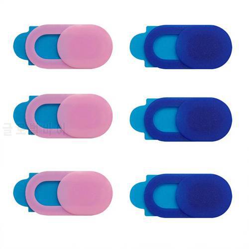 6pcs Pink/Blue WebCam Cover Ultra Thin Shutter Slider Camera Lens Cover For Web IPhone Macbook iPad Laptops Privacy Sticker