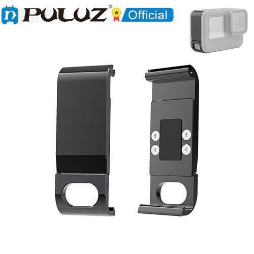 PULUZ Metal Battery Side Interface Cover for GoPro Hero11 Black / HERO10 Black / HERO9 Black for Gopro Accessories