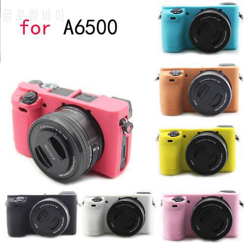 New Rubber Skin Silicone Camera Case Cover Protector Bag Armor Soft Housing Frame For Sony Alpha A6500 camera