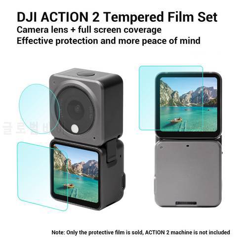 for DJI ACTION 2 tempered film accessories camera lens display protective film DJI ACTION 2 HD explosion-proof film