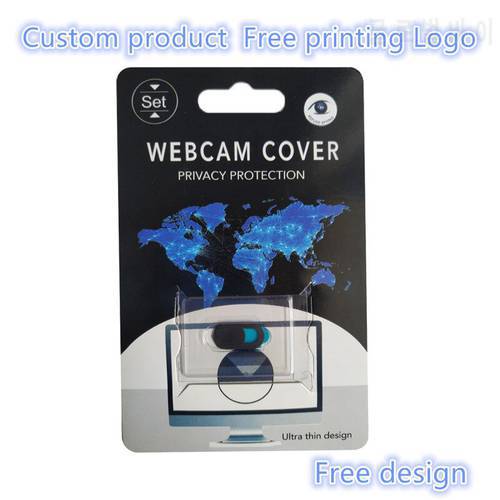 100-1000pcs custom products Free print logo Universal WebCam Cover Ultra Thin Shutter Slider Camera Lens Cover with packing