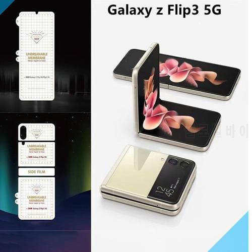 For Samsung Galaxy Z Flip 3 5G Hydrogel Protective Film Sumsung Z Flip3 ZFlip3 Camera Back Front Screen Protector Full Coverage