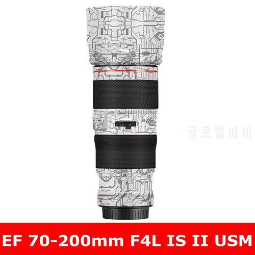 For Canon EF 70-200mm F4 L IS II USM Anti-Scratch Camera Lens Sticker Coat Wrap Protective Film Body Protector Skin Cover F4L