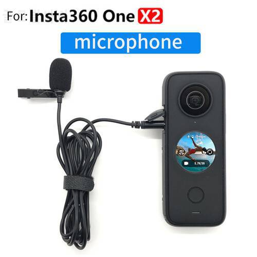 TUYU Type-C Lavalier microphone no need mic adapter For Insta360 one x2 X3 camera Accessories hi-fi sound noise reduction