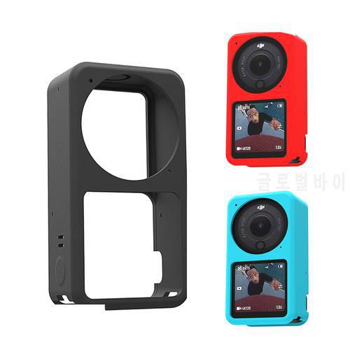 DJI Action 2 Soft Silicone Case Dustproof Protective Camcorder Cover Anti-Frame Shell for Osmo Action 2 Vlog Accessories