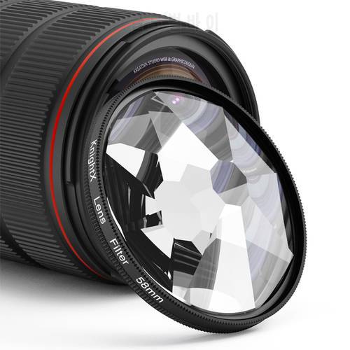 KnightX 9 Prism 49mm 52mm 55mm 58mm 67mm Camera Filter Split Diopter Rotating Changeable Number of Camera Photography UV CPL