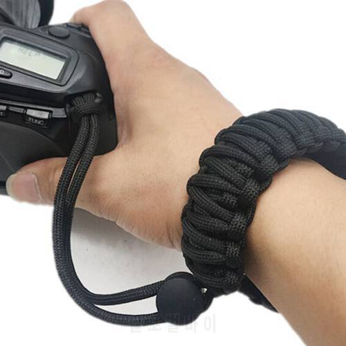 1pc Adjustable Strong Camera Adjustable Wrist Lanyard Strap Grip Weave Cord for Para Cord DSLR