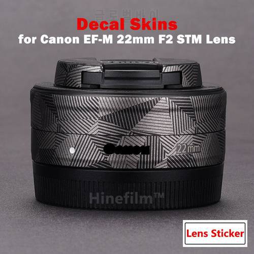 22F2 Lens Sticker Premium Decal Skin for Canon EF-M 22mm F2 STM Lens Protector Anti-scratch Cover Film Wrap Sticker