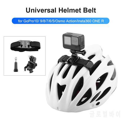 Camera Head Helmet Strap for Go Pro/Osmo Action/Insta360 ONE R Adjustable Belt Holder Adapter Sport Cam Accessories