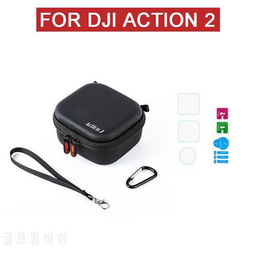 Water-resistant PU Portable Storage Bag for DJI Action 2 Handbag Carrying Case for DJI Osmo Action 2 Sport Camera Accessories