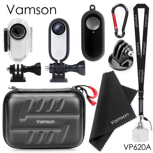 Vamson for Insta360 Go 2 Accessories Portable Mini Waterproof Shockproof Storage Bag Protective Storage Box for Insta 360 VP620A