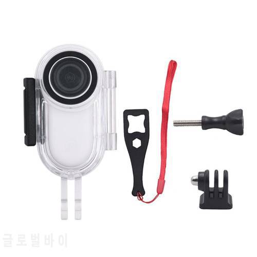 30m Waterproof Case Sports Camera Underwater Housing Diving Protective Shell Adapter Bundle Set Compatible with Insta 360 Go 2